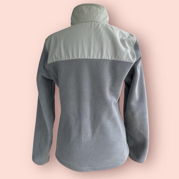 The North Face Fleece Jacket Gray Womens Small Full Zip Pockets Polartec Recycle - Picture 2 of 5